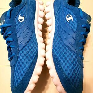 Champion Blue Leather and Suede Sneakers